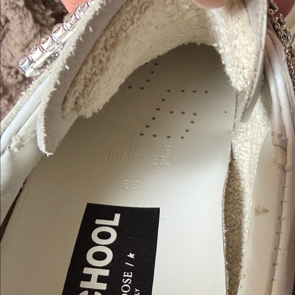 Golden Goose White Sneakers with Silver Accents - Picture 9 of 14